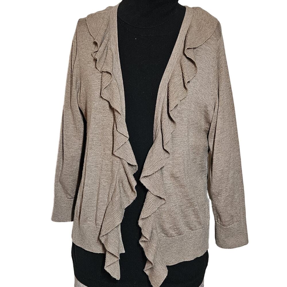 Banana Republic Wool and Cotton Blend Open Front Sweater Size Large